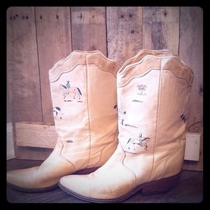 *RARE* Vintage Zodiac Deerskin Cowgirl Boots